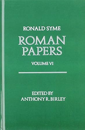 roman papers 1st edition sir ronald syme ,anthony r birley 0198144946, 978-0198144946