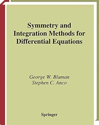 symmetry and integration methods for differential equations 1st edition george bluman ,stephen anco