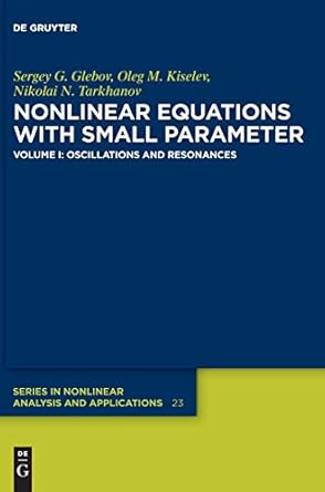 oscillations and resonances 1st edition sergey g glebov ,oleg m kiselev ,nikolai n tarkhanov 3110335549,