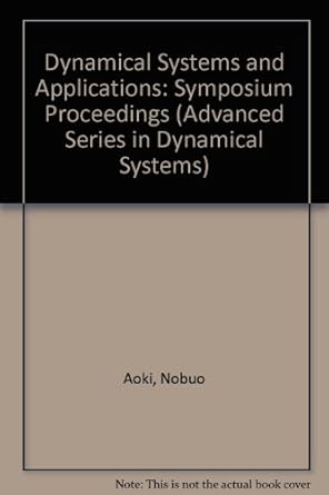 dynamical systems and applications 1st edition nobuo aoki 9971504995, 978-9971504991