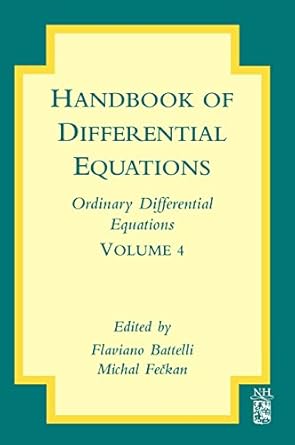 handbook of differential equations ordinary differential equations 1st edition flaviano battelli ,michal