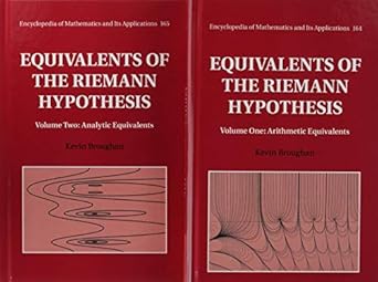 equivalents of the riemann hypothesis 2 hardback volume set 1st edition kevin broughan 1108290787,