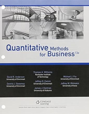 bundle quantitative methods for business 13th + cengagenow 1 term printed access card 1st edition david r