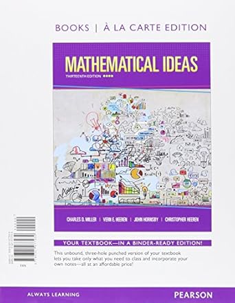 mathematical ideas books a la 1st edition charles miller ,vern heeren ,john hornsby ,christopher heeren
