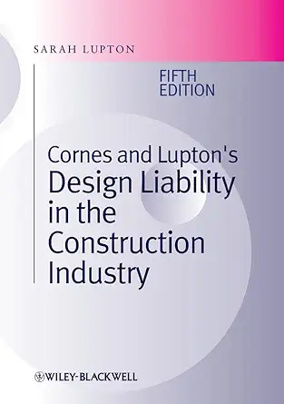 cornes and luptons design liability in the construction industry 1st edition sarah lupton 1444330063,