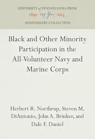 black and other minority participation in the all volunteer navy and marine corps 1st edition herbert r
