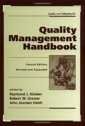 quality management handbook 1st edition raymond kimber 0824793560, 978-0824793562
