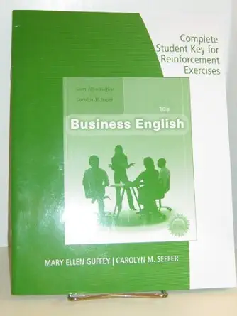 business english 1st edition mary ellen guffey 0538756845