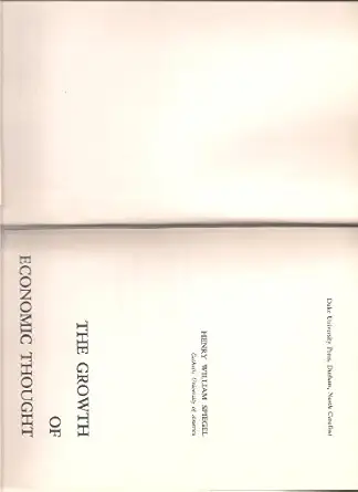 growth of economic thought 1st edition henry willi spiegal 0822303760, 978-0822303763
