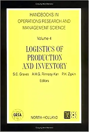 logistics of production and inventory horm 4 handbook in operations research and management science vol 4
