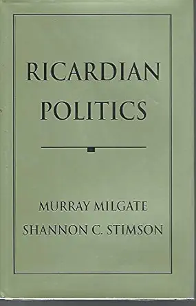 ricardian politics 1st edition murray milgate ,shannon c stimson 0691042780, 978-0691042787