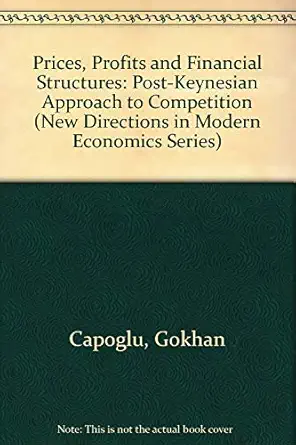 prices profits and financial structures a post keynesian approach to competition 1st edition gokhan capoglu