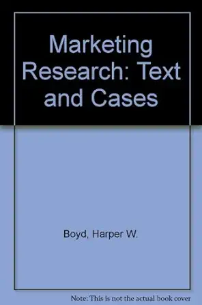 marketing research text and cases 1st edition harper w boyd ,ralph westfall ,stanley f stasch 0256068135,
