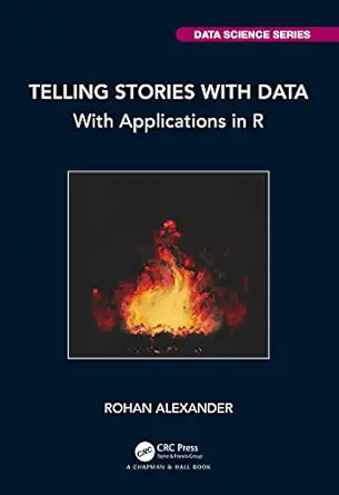 telling stories with data with applications in r 1st edition rohan alexander 1032134771, 978-1032134772