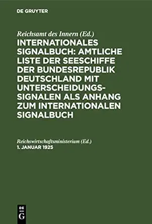 1 januar 1925 1st edition reichswirtschaftsministerium 3112412672, 978-3112412671