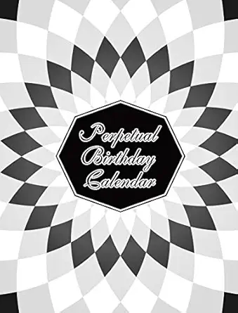 perpetual birthday calendar geometric optical illusion themed hardbound birthday book daily monthly organizer
