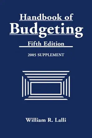 handbook of budgeting 2005 supplement 1st edition william r lalli 0471679755, 978-0471679752