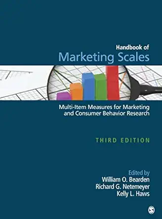 handbook of marketing scales multi item measures for marketing and consumer behavior research 1st edition