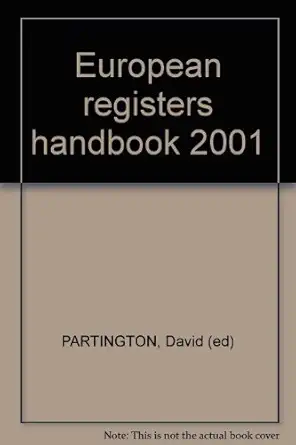 european registers handbook 2001 1st edition david partington 0851303005, 978-0851303000