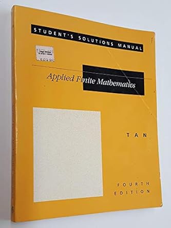 applied finite mathematics 1st edition s t tan 0534935141, 978-0534935146