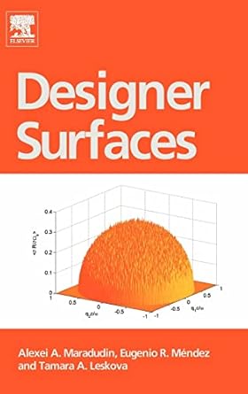 designer surfaces 1st edition alexei a maradudin ,eugenio r mendez ,tamara a leskova 0444530487,