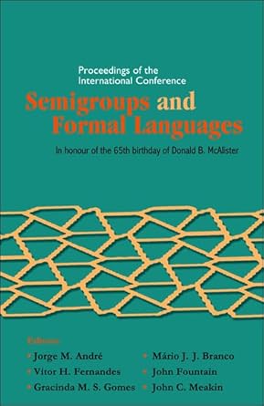 semigroups and formal languages proceedings of the international conference 1st edition gracinda m s gomes