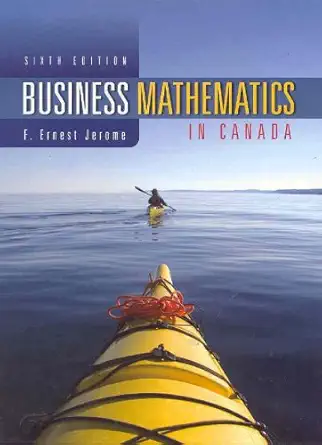business mathematics in canada 1st edition f jerome 0070965285, 978-0070965287