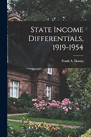 State Income Differentials 1919 1954