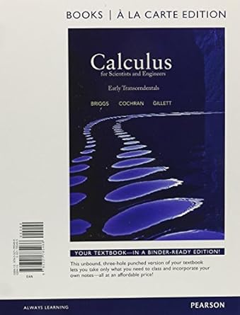 calculus for scientists and engineers early transcendentals books a la   and maple student access code