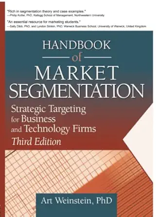 handbook of market segmentation 1st edition art weinstein 0789021579, 978-0789021571