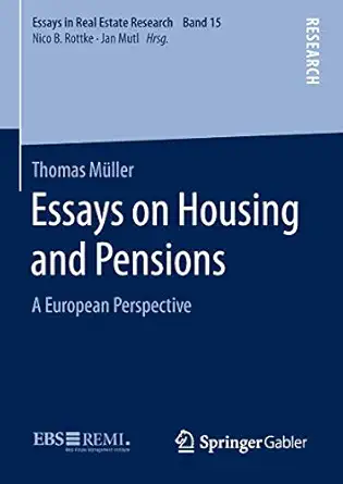 essays on housing and pensions a european perspective 1st edition thomas muller 3658249544, 978-3658249540