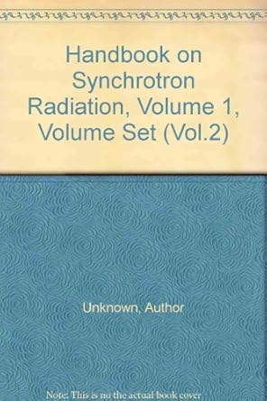 handbook on synchrotron radiation volume 1 volume set 1st edition ernst eckhard koch 0444864253,