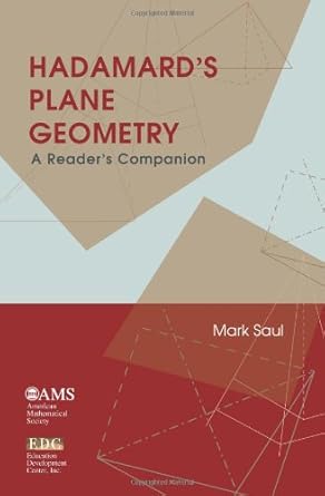 hadamards plane geometry 1st edition mark saul 0821843680, 978-0821843680