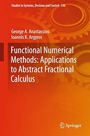 functional numerical methods applications to abstract fractional calculus 1st edition george a anastassiou