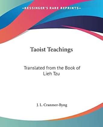 taoist teachings translated from the book of lieh tzu 1st edition j l cranmer byng 0766186970, 978-0766186972