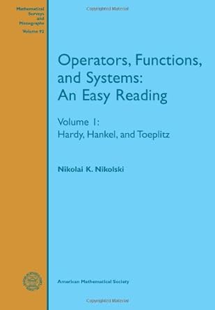 operators functions and systems an easy reading 1st edition nikolai k nikolski 0821849336, 978-0821849330