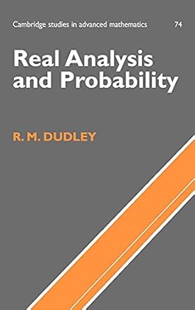 real analysis and probability 1st edition r m dudley 052180972x, 978-0521809726