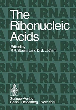 the ribonucleic acids 1st edition d s letham p r stewart ,d s letham 3540061908, 978-3540061908