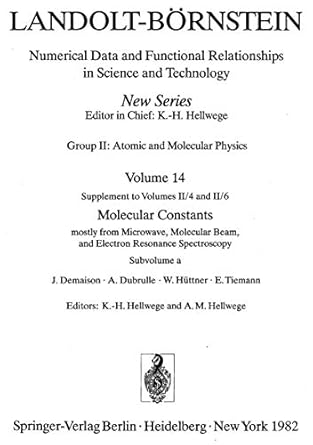 diamagnetic molecules 1st edition j demaison ,a dubrulle ,w huttner ,e tiemann 3540113657, 978-3540113652