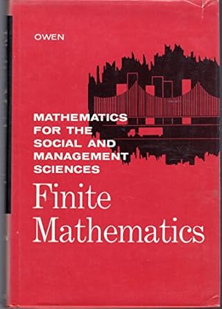 finite mathematics 1st edition g owen ,guillermo owen 0721670334, 978-0721670331
