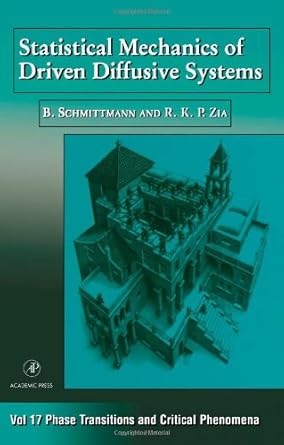 statistical mechanics of driven diffusive systems volume 17 1st edition cyril domb ,r k p zia ,b schmittmann