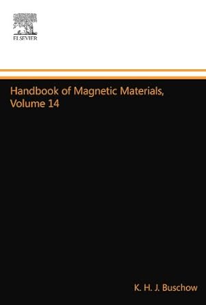 handbook of magnetic materials volume 14 volume 14 1st edition k h j buschow 044456120x, 978-0444561206