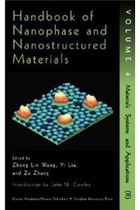 handbook of nanophase and nanostructured materials vol 4 materials systems and applications ii 1st edition