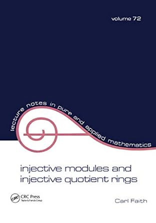injective modules and injective quotient rings 1st edition carl faith 0824716329, 978-0824716325