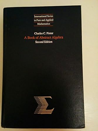 a book of abstract algebra 1st edition charles c pinter 0070501386, 978-0070501386