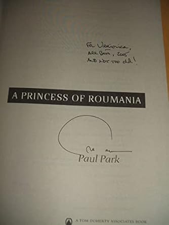 a princess of roumania 1st edition paul park 0765310961, 978-0765310965