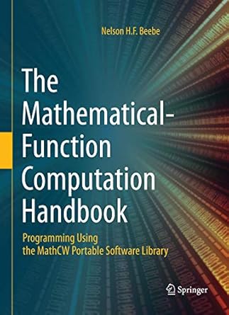 the mathematical function computation handbook programming using the mathcw portable software library 1st