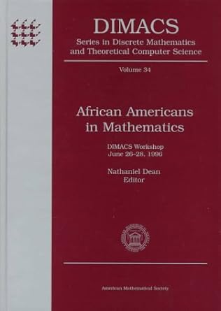 african americans in mathematics dimacs workshop june 26 28 1996 1st edition nsf science and technology