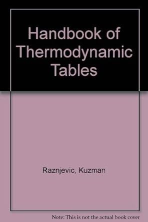 handbook of thermodynamic tables 1st edition kuzman raznjevic 1567000460, 978-1567000467