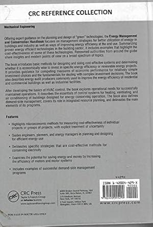 energy management and conservation handbook 1st edition frank kreith ,d yogi goswami 142004429x,